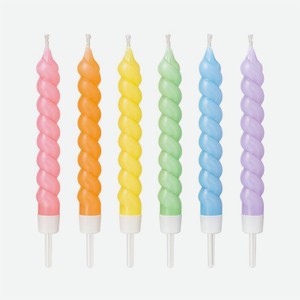 Набор свечей City Home Trade Г1 8см в ассортименте, 6шт., 6 шт