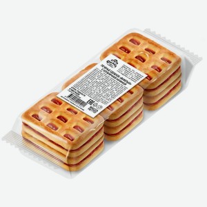 Печенье Дымка Добрые сладости Вафелька с клубничной начинкой сдобное, Цена за 100 г