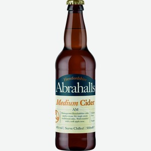 Сидр ЭЙБРАХОЛС ЭЙЭМ Яблочный полусухой 6%, 0.5л