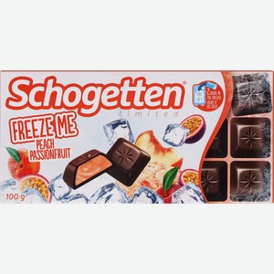 Шоколад молочный SCHOGETTEN Freeze me peach passionfruit, с кремовой начинкой с персиком и маракуйей, 100г
