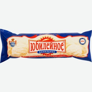 Мороженое РУССКИЙ ХОЛОДЪ Юбилейное Домашнее ванильное 12%, с змж, пакет, 1000г