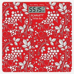 Весы напольные электронные весы Scarlett SC-BS33E029 стекло, 180 кг