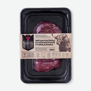 Медальоны из говядины Taurus мелкокусковой бескостный, 350г