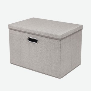 MANDARIN DECOR Коробка для хранения с крышкой, цвет: бежевый, размер: 44х29х30