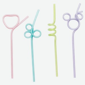 Набор трубочек для коктейля в аасортименте, 6шт., 6 шт