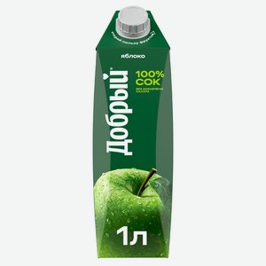 Сок Добрый яблоко 1л, 1 л