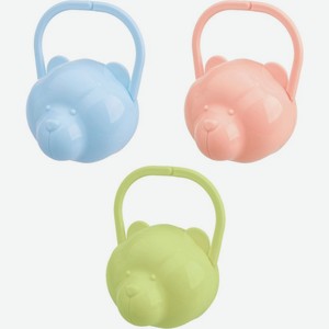 Футляр для пустышки Пластишка Мишка в ассортименте 1шт., 1 шт