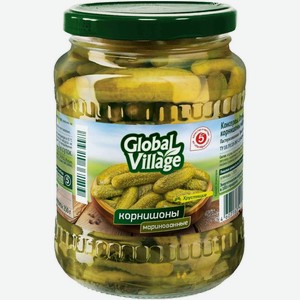 Огурцы Global Village Корнишоны маринованные, 580мл, 580 мл