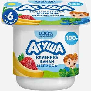 Творожок детский Агуша Клубника-Банан с 6 мес. 3.8%, БЗМЖ 100г, 100 г