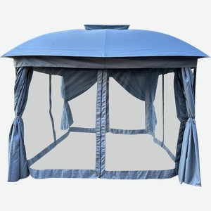 Павильон GIARDINO CLUB 2,9x2,9x2,65м со шторами, серый, Арт. LZ-12929