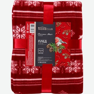 Плед HOMECLUB Christmas Magic 200x220см, флис, п/э, в ассорт, GBK1820-20 WI-CM2, Китай