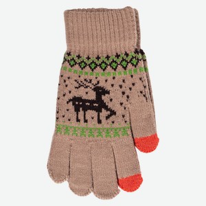 Перчатки женские Blue SneZka вязаные одинарные толстые сенсорные арт. VL-14