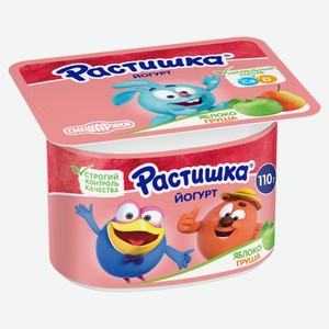 Йогурт «Растишка» яблоко груша для детей 3%, 110 г