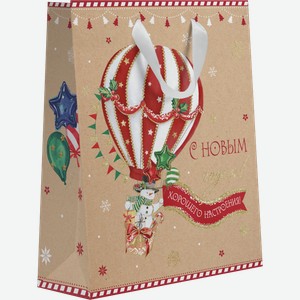 Пакет Пакетико с тиснением KMT Крафт 23*18*10см