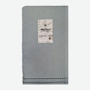 Махровое полотенце со строчкой 30*50см жаккард Wellfort