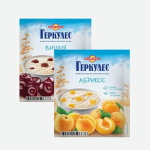 Овсяная каша  Русский продукт  Геркулес, абрикос/вишня/клубника 35г