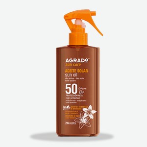 AGRADO Солнцезащитное масло для загара SPF50, 200мл