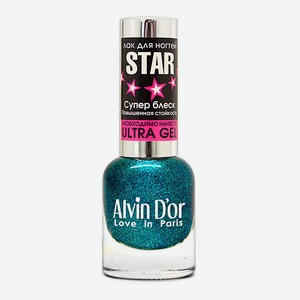 ALVIN D’OR Лак для ногтей STAR Супер Блеск, 22 Синее серебро