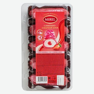 Пирожные Эклеры клубничные со сливочно-заварным кремом 235г