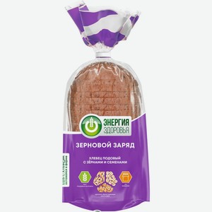 Хлебец ЭНЕРГИЯ ЗДОРОВЬЯ Подовый зерн/сем в нар, Россия, 300 г