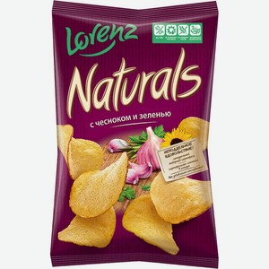 Чипсы Lorenz Naturals картофельные со вкусом чеснока и зелени 100г, 100 г