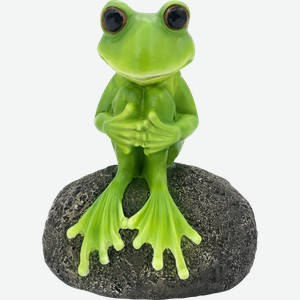 Фигура садовая GIARDINO CLUB Лягушка на камне 17x12x20см, Арт. WD228110