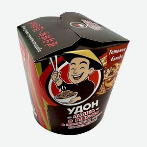 Лапша удон с мясом в томатном соусе, 250 г