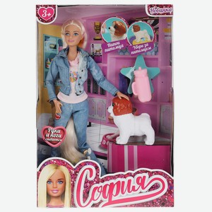 Игрушка кукла София + питомец. Карапуз