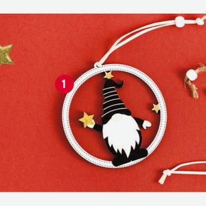 Украшение Нг Шар С Гномом Дерево 10.5см