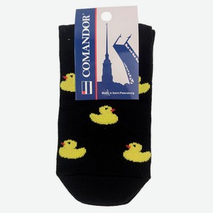 Носки мужские Comandor с рисунком утята черные, р. 25