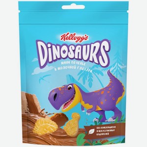 Печенье Kellogg s Dinosaurs сахарное мини в молочной глазури 50г, 50 г