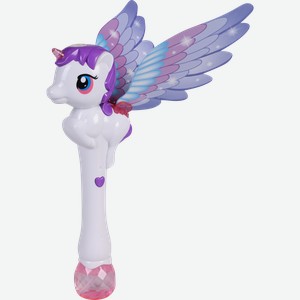 Генератор мыльных пузырей BIGGA Единорог, со световыми и звуковыми эффектами, Арт. BB036, 100мл