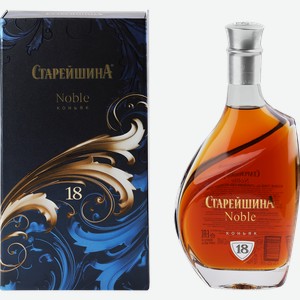 Коньяк СТАРЕЙШИНА Noble старый КС 18 лет 40%, п/у, 0.5л