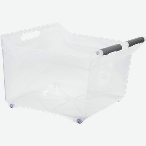 Органайзер IDEA с ручкой, на колесах, прозрачный, размер М, 23л Арт. 1623