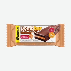 Пирожное протеиновое BombBar Brownie брауни сливочная карамель без сахара 45 г