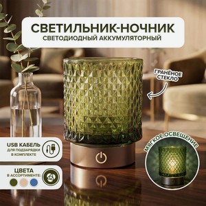 Светильник-ночной светодиодный аккумуляторный с кабелем USB, FLARX, в ассортименте