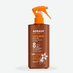 AGRADO Солнцезащитное масло для загара SPF 8, 200мл