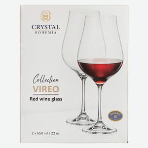 Набор бокалов для красного вина Crystal Bohemia  VIREO  650