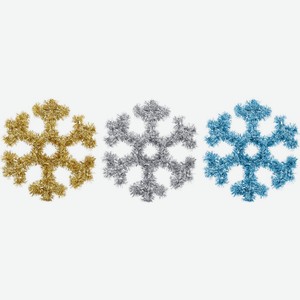 Снежинка HOMECLUB 33см цв.серебр/золотой/синий JXT-15-010S, Китай