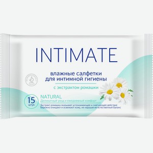 Влажные салфетки ЧТМ fantasy brands д/интимной гигиены с экстрактом ромашки, Россия, 15 шт
