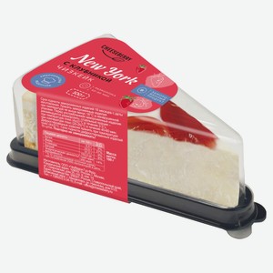 Торт Чизкейк Cheeseberry New-York с клубникой замороженный, 100 г