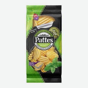 Чипсы рифленые со вкусом песто Pattes 100г