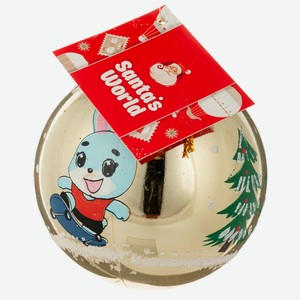 Украшение на елку Santa s World шар 8см Символ года кролик артHP8001-213S01 золотой