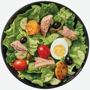 Салат Нисуаз с филе-кусочками тунца запеченного и горчично-медовым соусом Перекрёсток Select, 215г