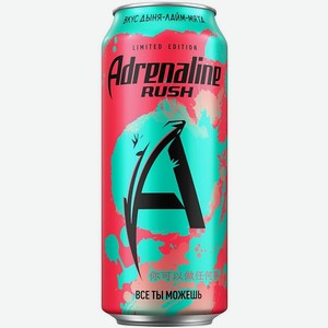 Напиток безалкогольный Adrenaline Rush Дыня-Лайм-Мята 0,449л