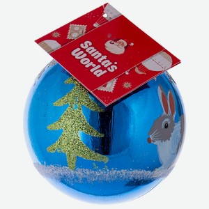 Украшение на елку Santa s World шар 8см Символ года кролик артHP8001-212S04 синий