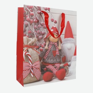 Пакет Santa s World новогодний ламинированный 30х41х12см гномы в ассортименте артGB-012