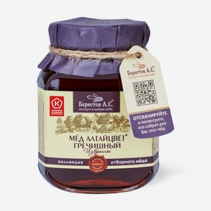 Мёд Берестов А.С. Избранное Алтайцвет Гречишный, 500г, 500 г