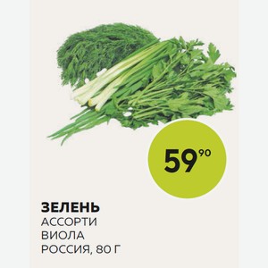 Зелень Ассорти 80г Виола Флоупак