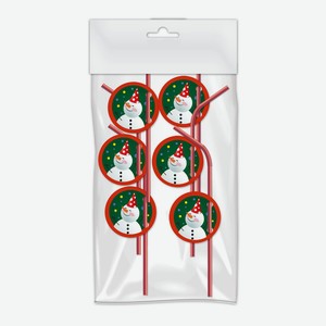 Набор трубочек Рождественская сказка, 6 шт